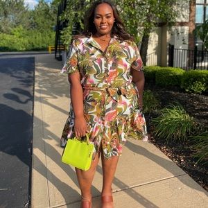 Rebdolls Plus Size Multicolor Dress